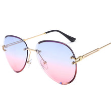 Load image into Gallery viewer, Blue Red Aviation Sunglasses